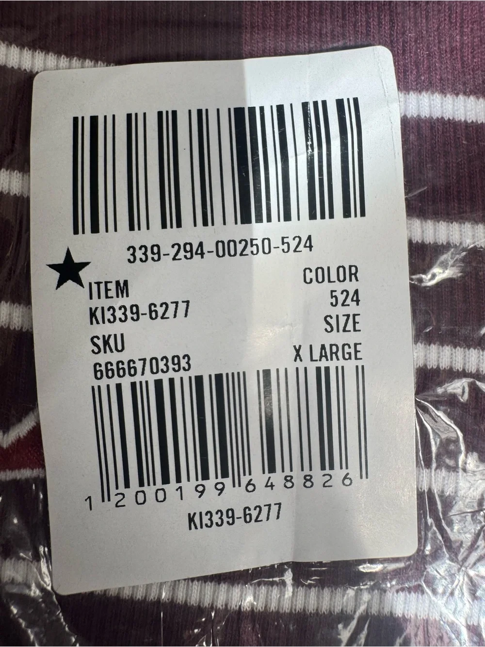 Hollister Purple and White Striped Short-Sleeve Henley Hoodie - Picture 2 of 4